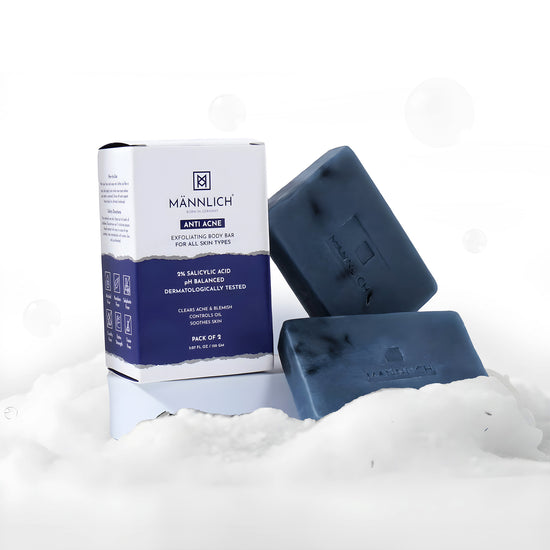 Mannlich Anti Acne Soap with 2% Salicylic Acid | 75g Pack of 2